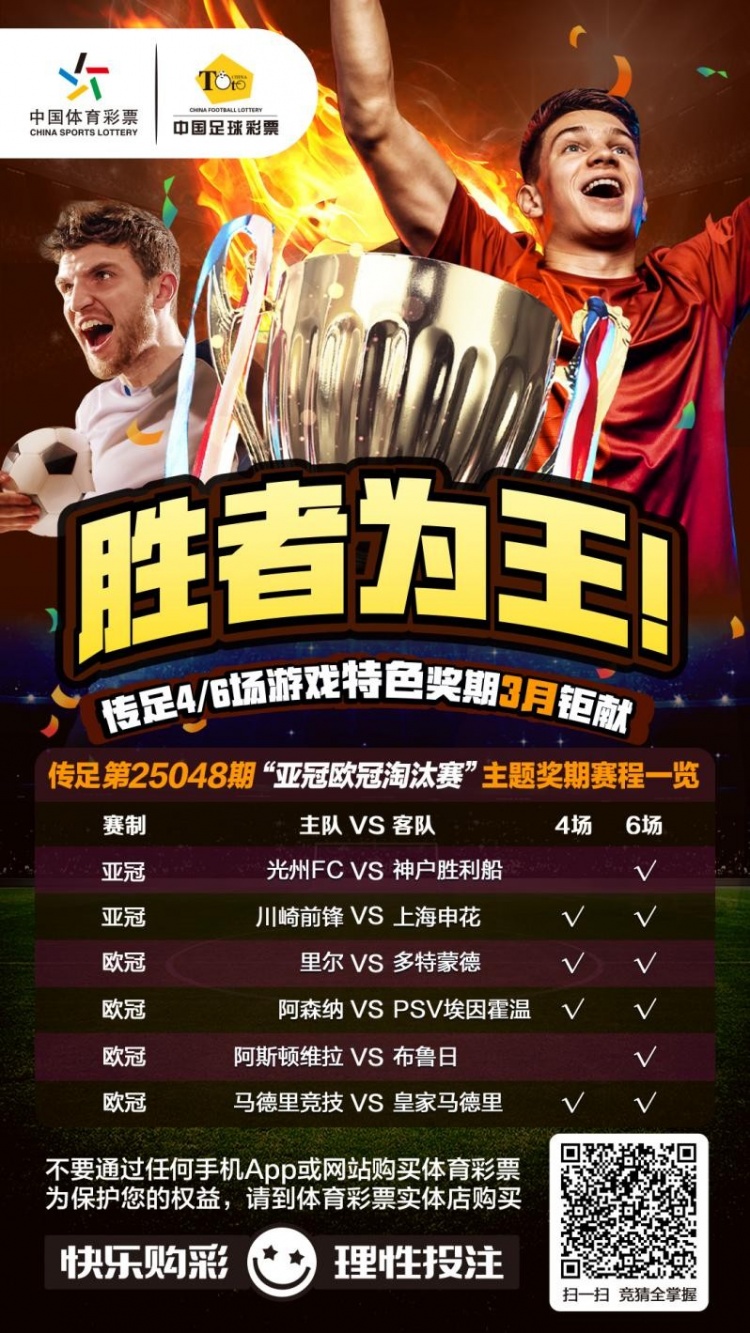  勝者為王！傳足特色獎(jiǎng)期第25048期聚焦亞冠歐冠淘汰賽