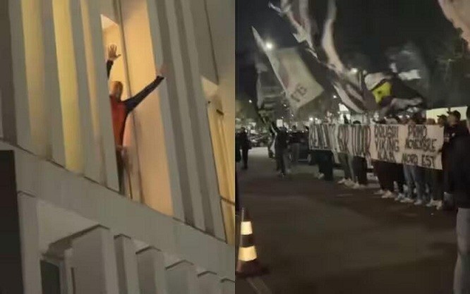  都體：尤文球迷來(lái)到酒店外支持新主帥，圖多爾向球迷們揮手致意
