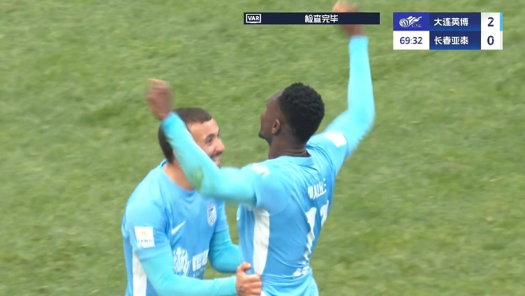  馬萊萊大連處子球！呂焯毅助攻馬萊萊破門，大連英博2-0亞泰