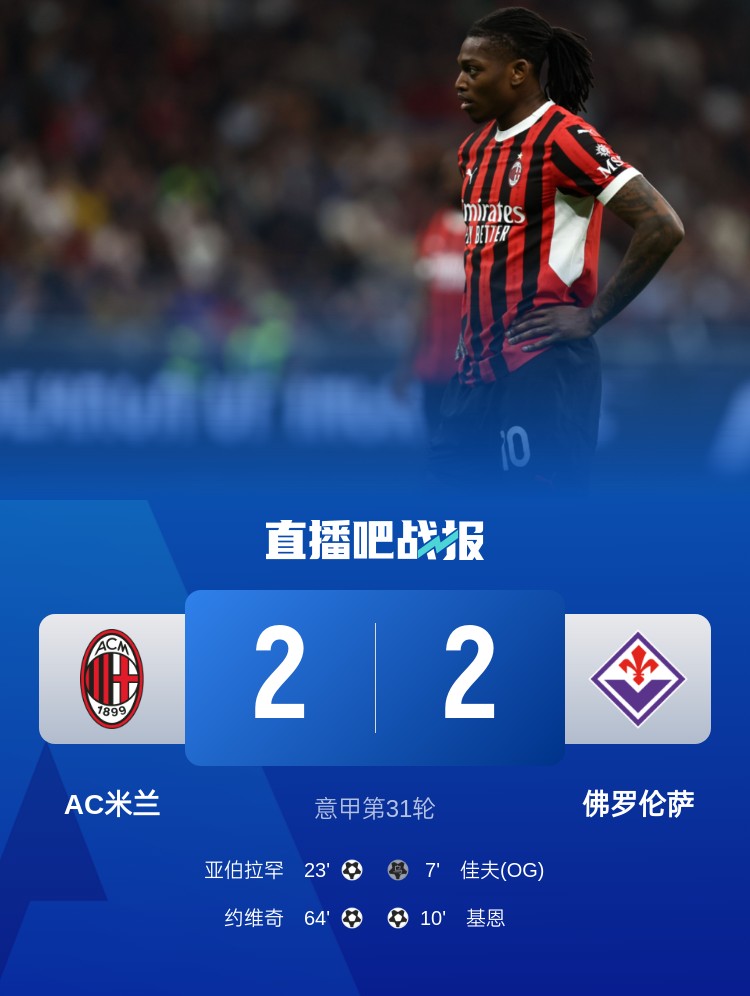  孔塞桑上任后米蘭有13場比賽先丟球落后，最終戰(zhàn)績?yōu)?勝1平6負